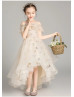 Star Tulle High Low Flower Girl Dress